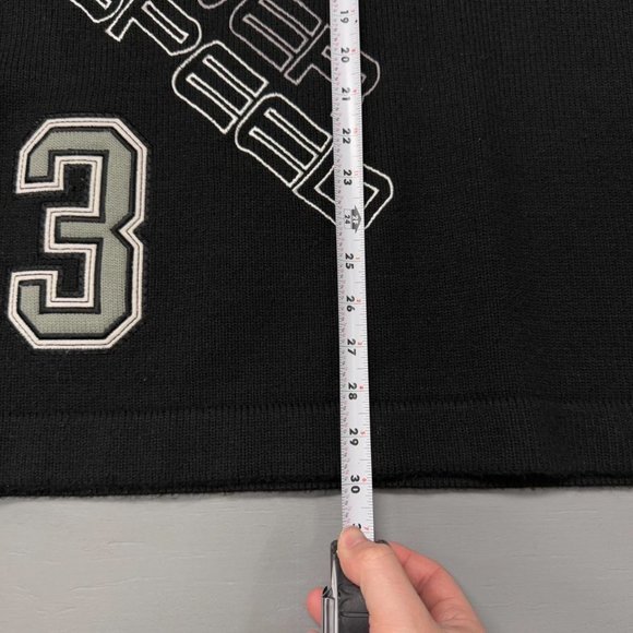 Vintage Fox Sport Ski Sports Power Speed 3 Black Heavyweight Sweater Medium - Picture 6 of 7